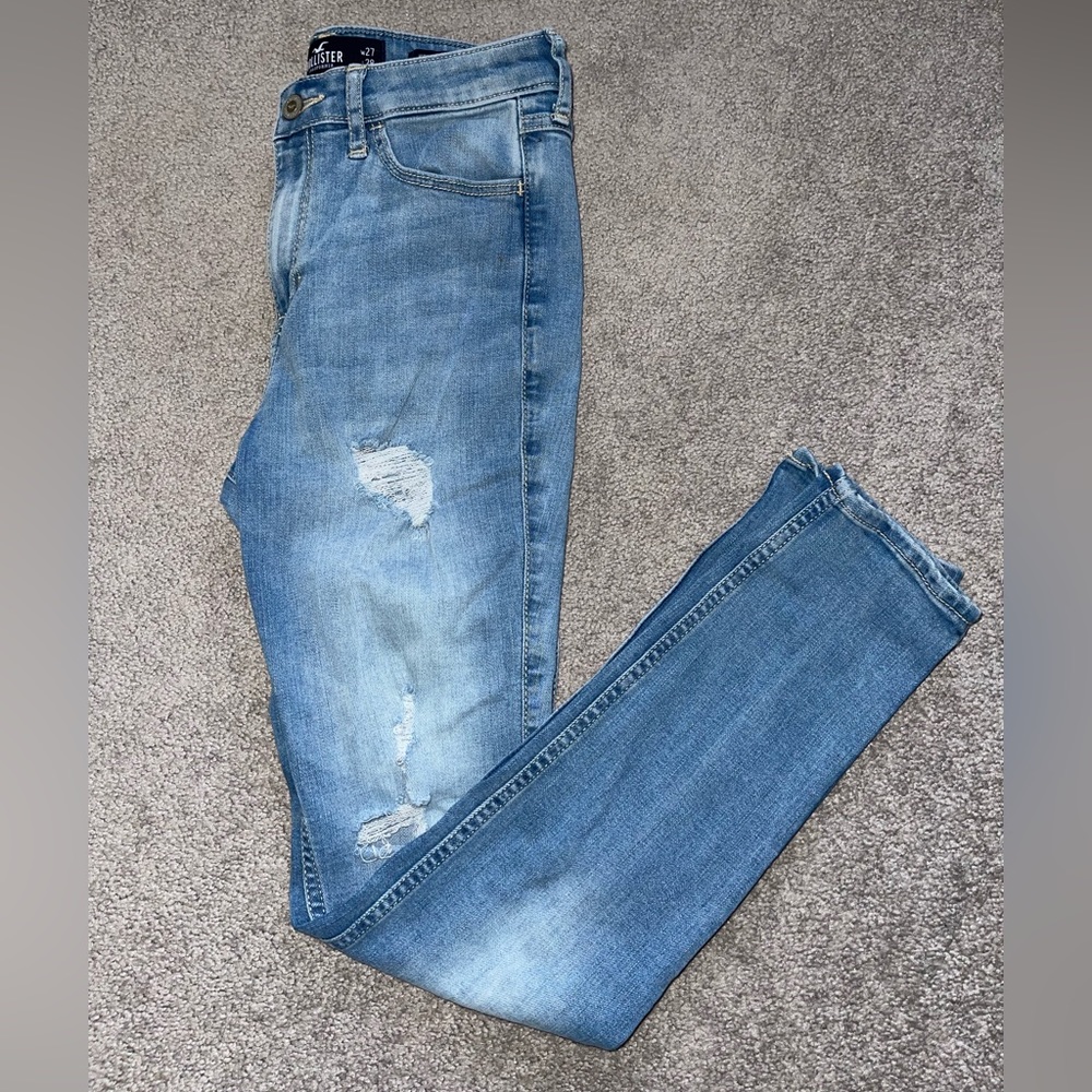 Hollister Light Wash High Rise Super Skinny Jeans
